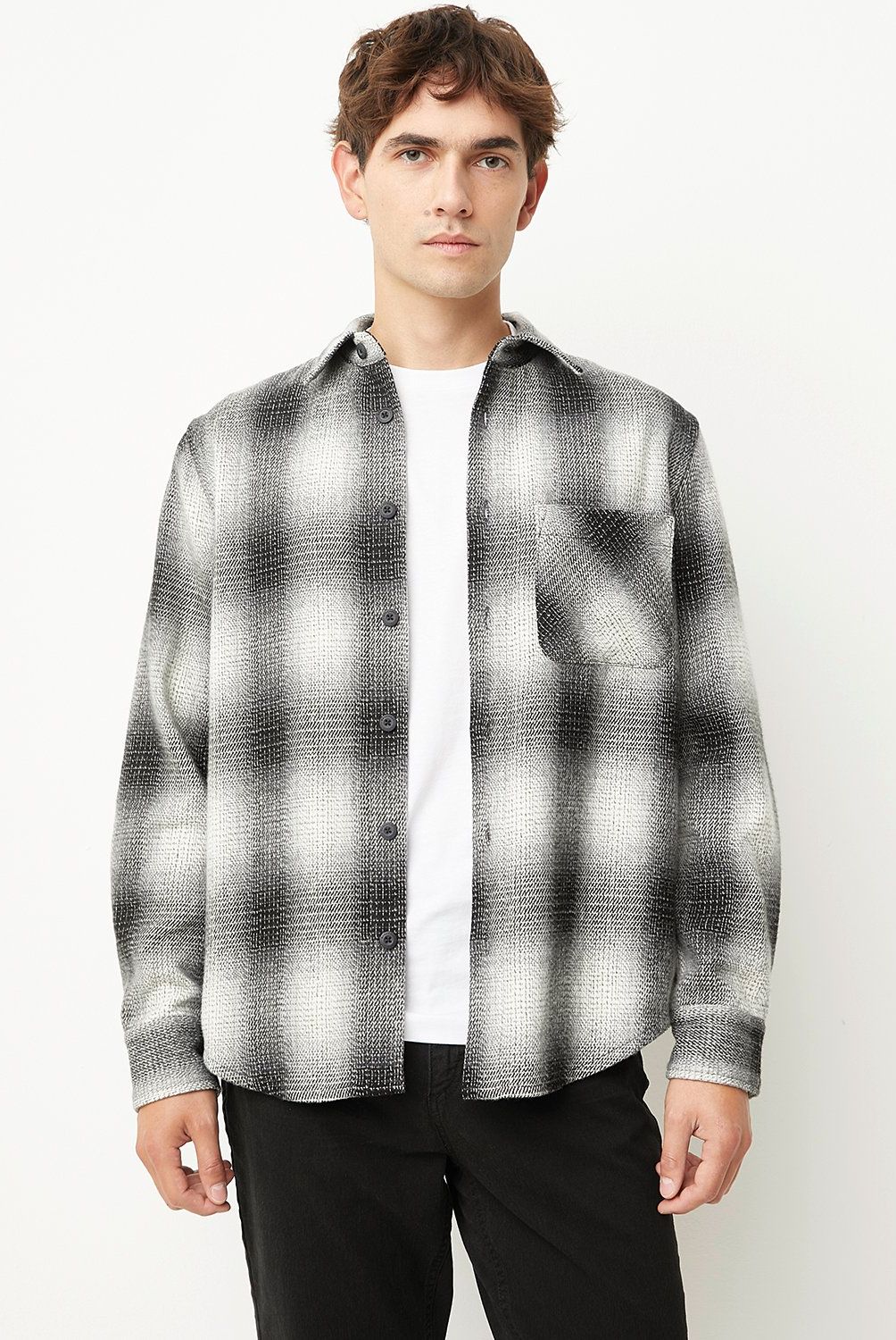 BASEMENT - Camisa Manga Larga Relaxed Fit Hombre Basement