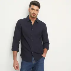 BASEMENT - Camisa Casual Hombre Slim Fit Algodón Cuadros