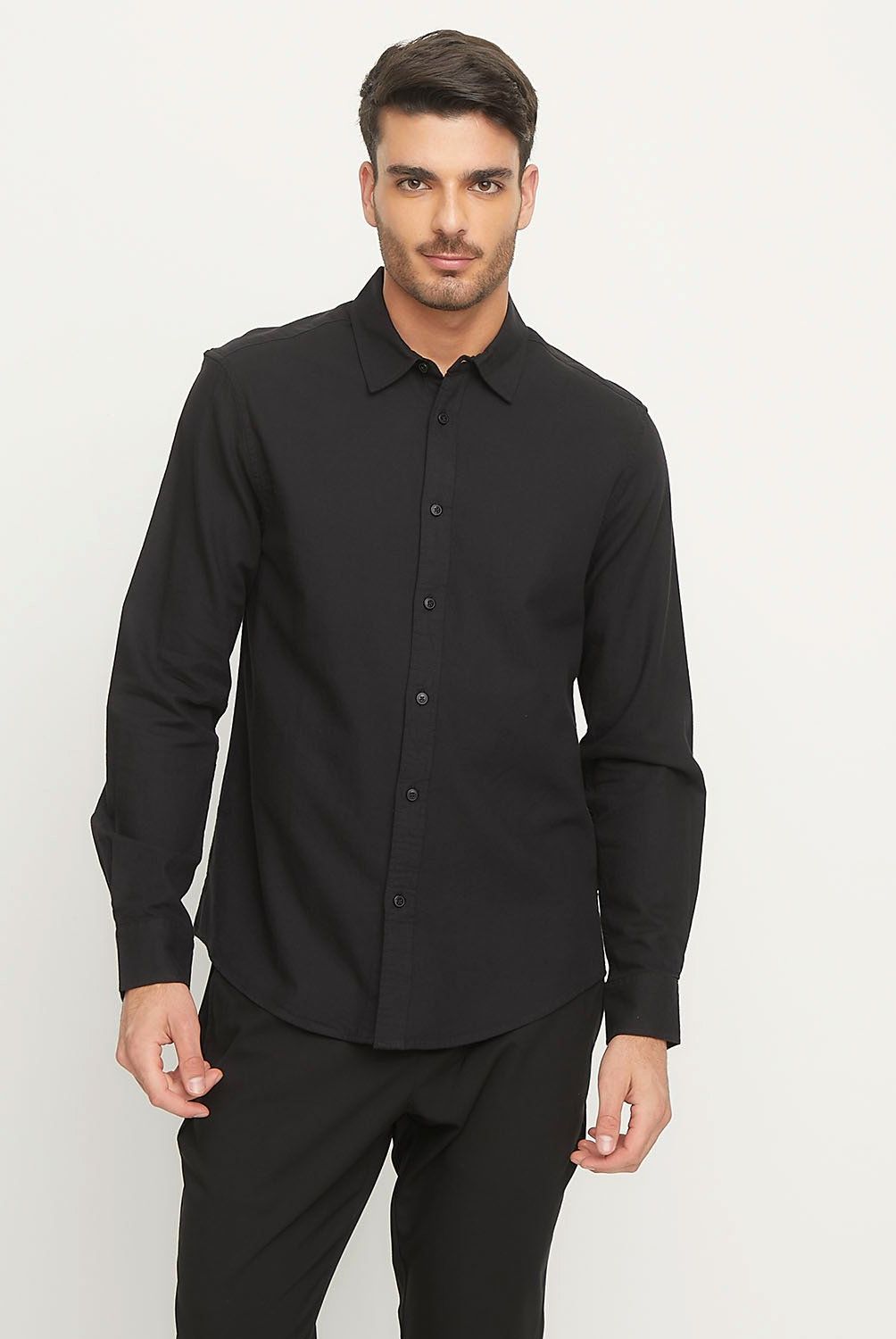 BASEMENT - Camisa Casual Hombre Basement Slim Fit Algodón Cuadros