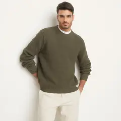 BASEMENT - Sweater Manga Larga Algodón Hombre