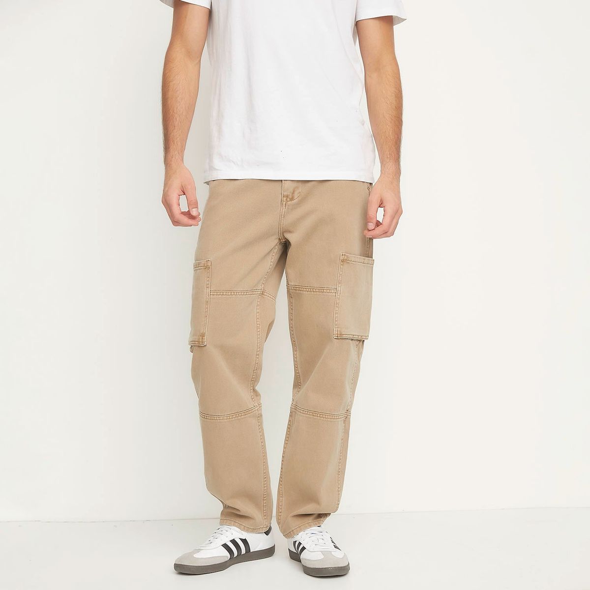 BASEMENT - Jeans Cargo Basement 5 Bolsillos Algodón Hombre