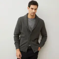 WOLF&HANK - Cárdigan Manga Larga Algodón Casual Hombre
