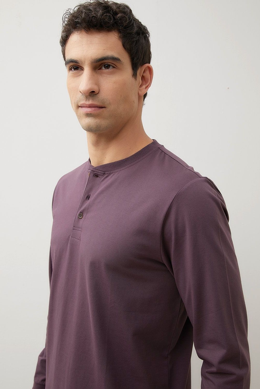 WOLF&HANK - Polera Manga Larga Henley Algodón Wolf&Hank Hombre