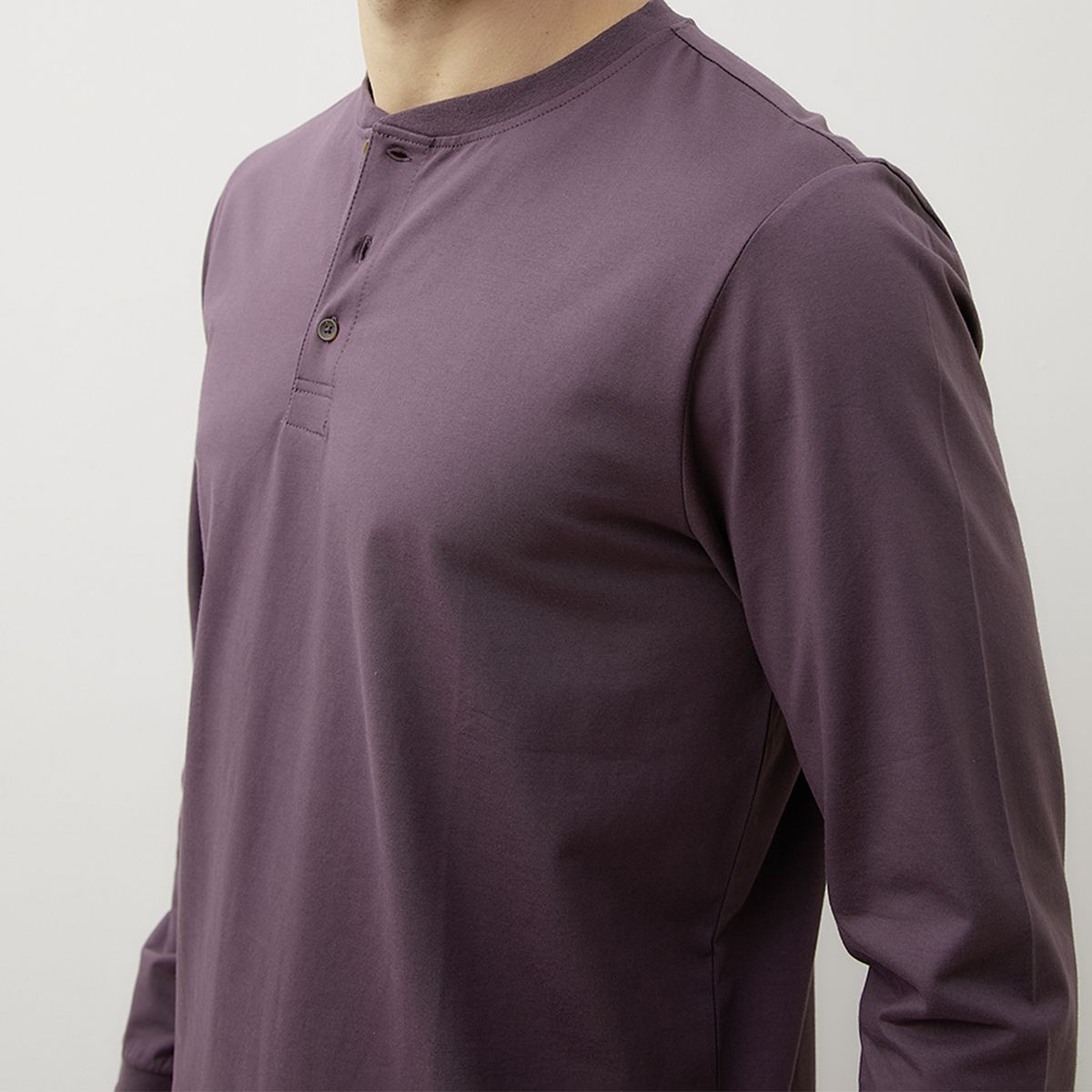 WOLF&HANK - Polera Manga Larga Henley Algodón Wolf&Hank Hombre