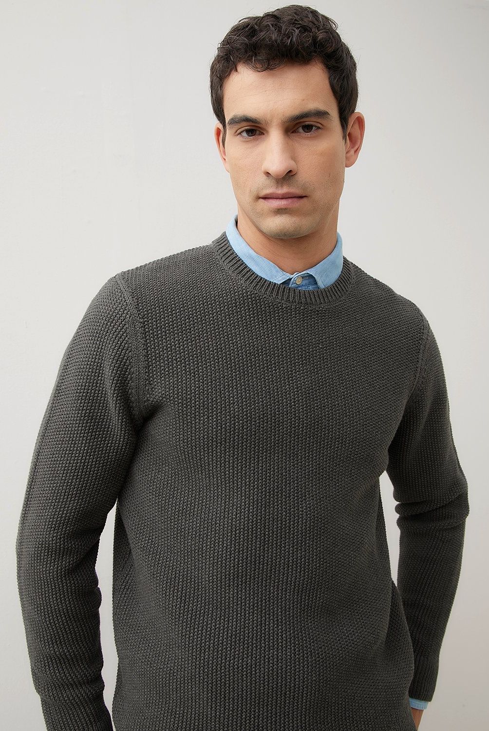 WOLF&HANK - Sweater Casual Algodón Cuello Redondo Wolf&Hank Hombre