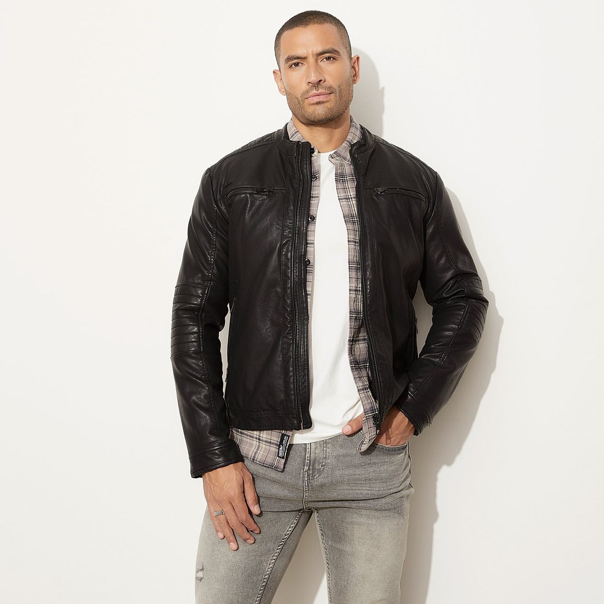 MOSSIMO - Chaqueta Pu Hombre Mossimo