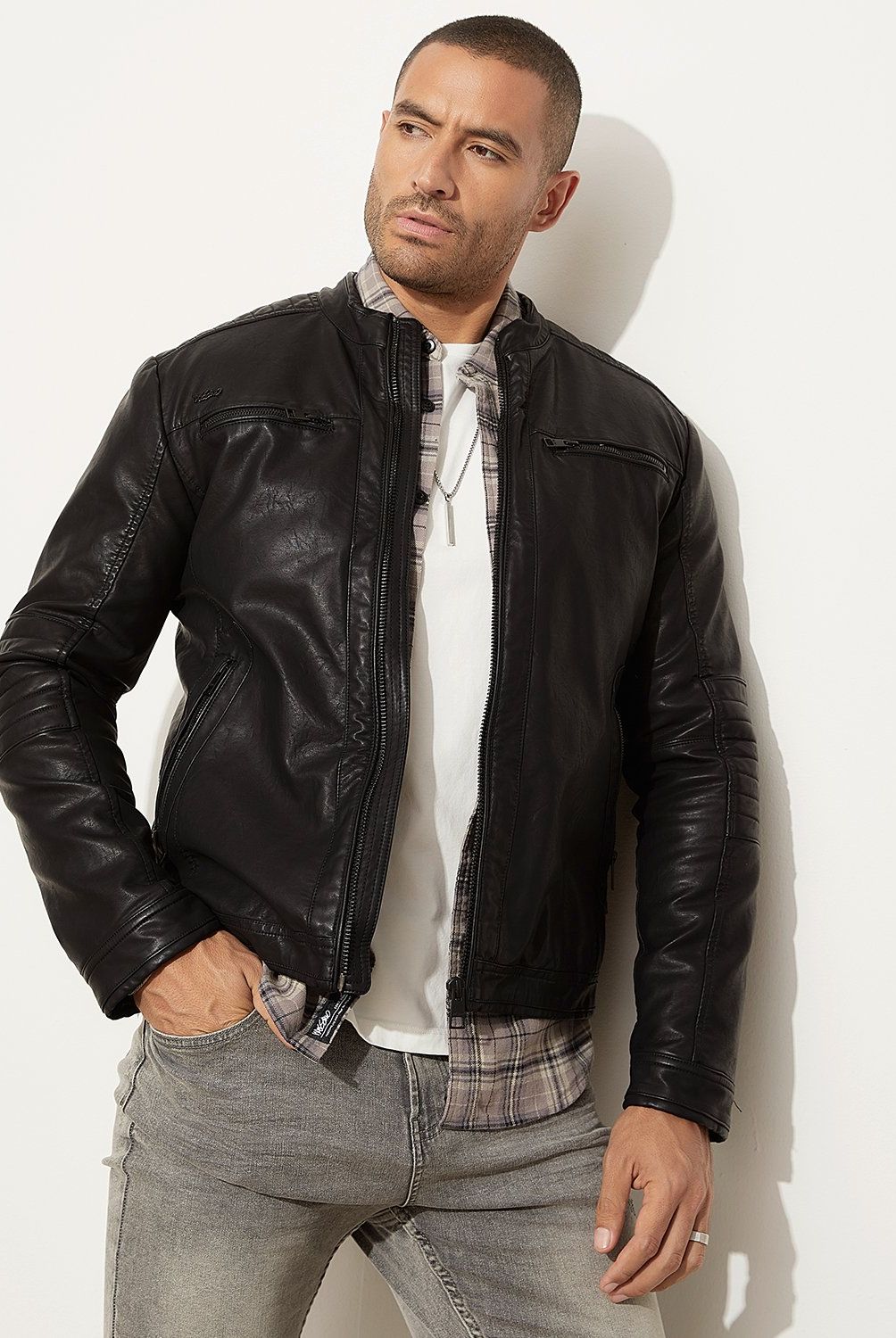 MOSSIMO - Chaqueta Pu Hombre Mossimo