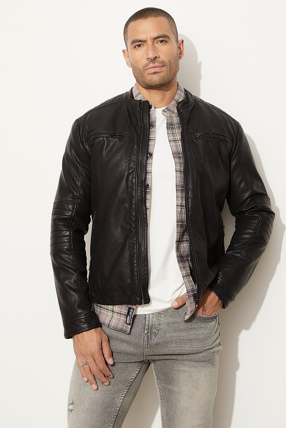 MOSSIMO - Chaqueta Pu Hombre Mossimo