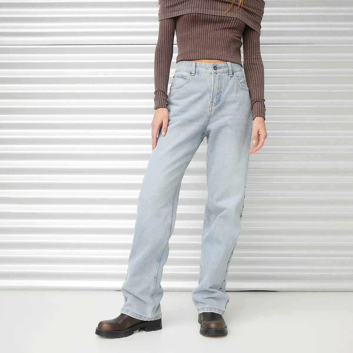 AMERICANINO - Jeans Straight Tiro Alto Mujer Americanino