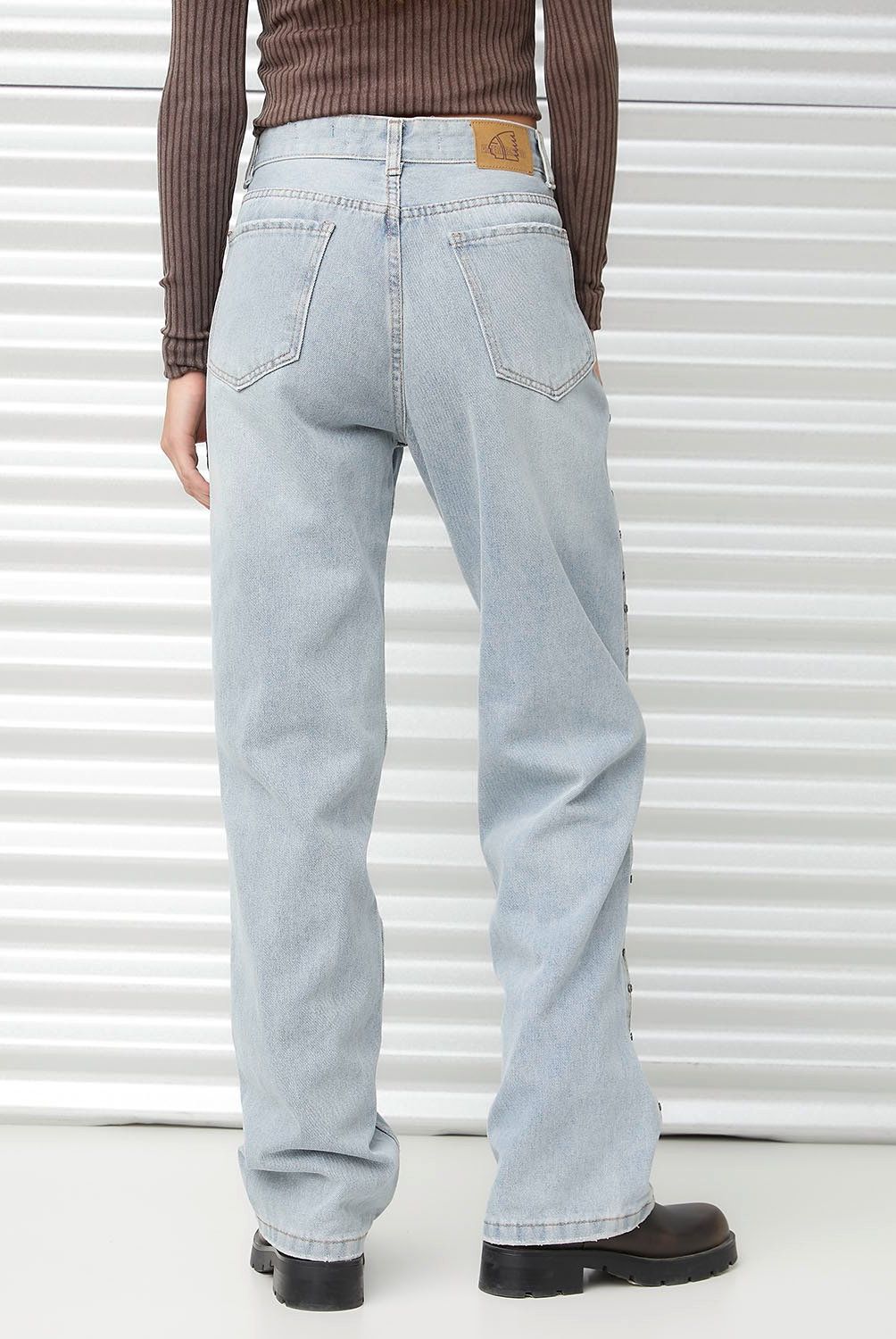 AMERICANINO - Jeans Straight Tiro Alto Mujer Americanino