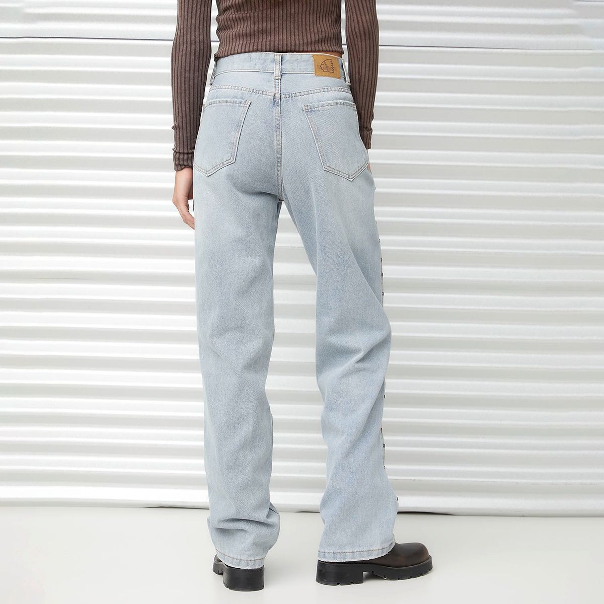 AMERICANINO - Jeans Straight Tiro Alto Mujer Americanino
