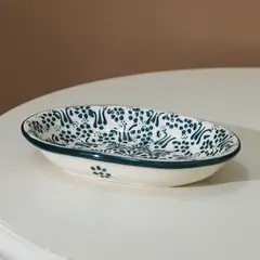 MYTH ARTS - Bowl Ovalado 14x20 Cm Cerámica Texturizada Verde