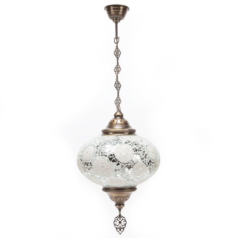 DVC - Lampara Ceramica 32Cm Blanca Dvc