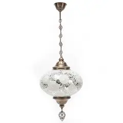 DVC - Lampara Ceramica 32Cm Blanca
