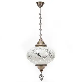 DVC - Lampara Ceramica 32Cm Blanca