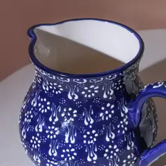 MYTH ARTS - Jarra Redonda Cerámica Azul Texturizada