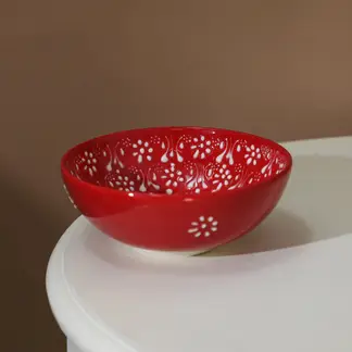 MYTH ARTS - Bowl 16 Cm Cerámica Rojo Texturizado