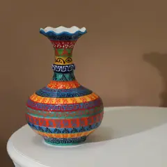 MYTH ARTS - Jarron Multicolor Cerámica 25 Cm