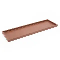 DERIA - Bandeja Rectangular 53x16 Cm Cuero Caramelo