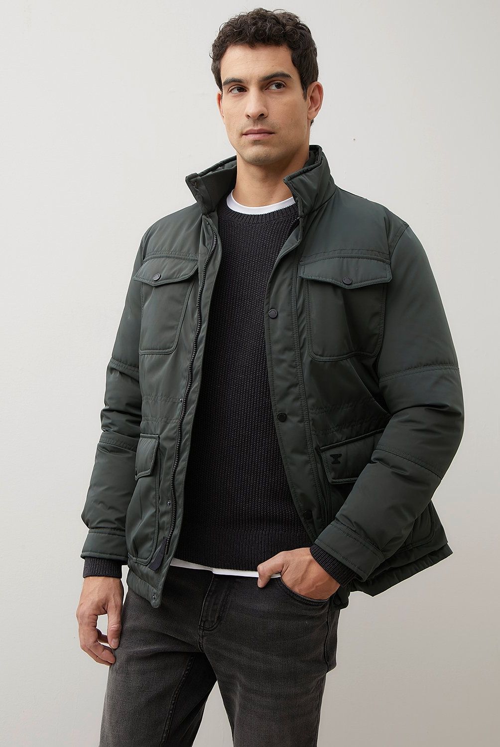 WOLF&HANK - Chaqueta Acolchada Wolf&Hank Casual Cuello Alto Hombre