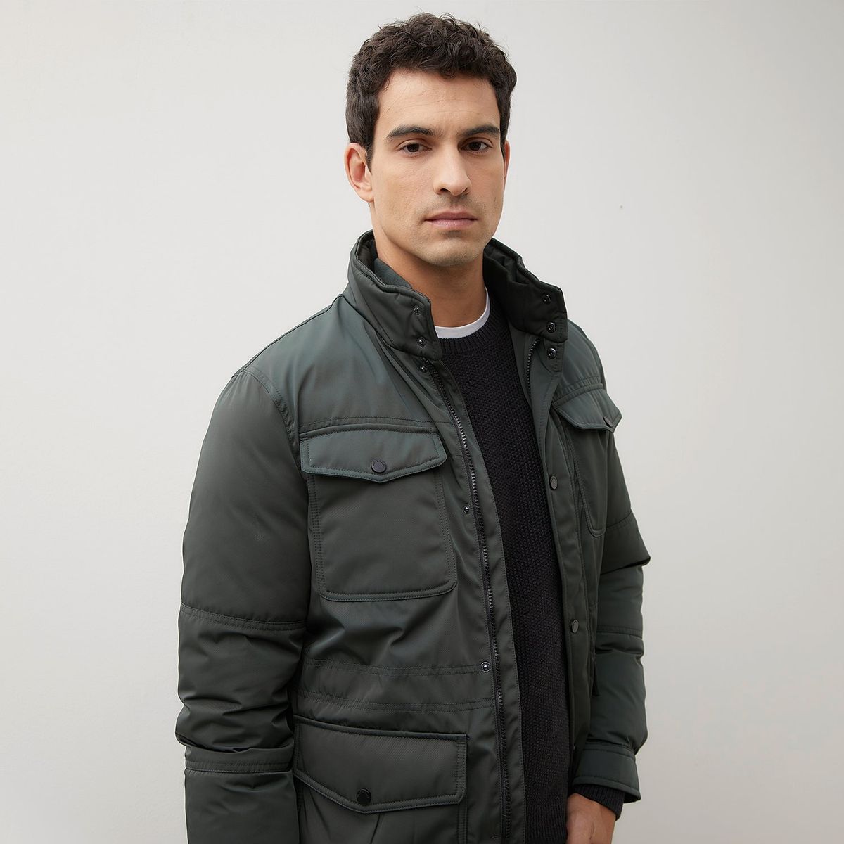 WOLF&HANK - Chaqueta Acolchada Wolf&Hank Casual Cuello Alto Hombre