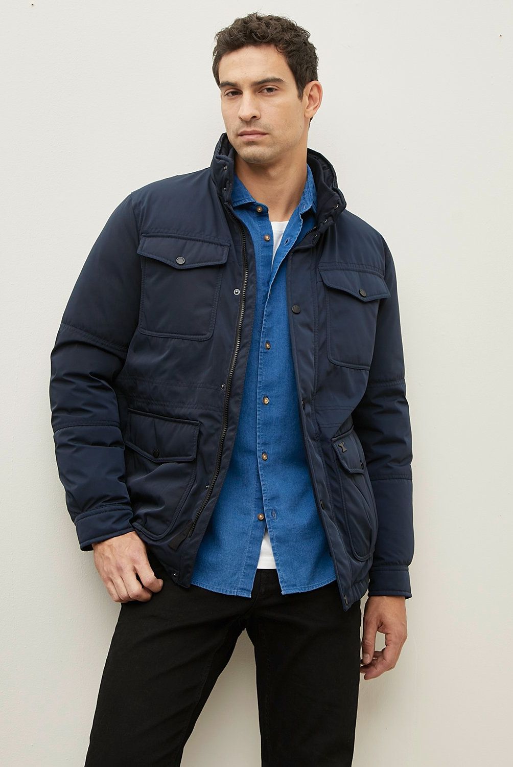 WOLF&HANK - Chaqueta Acolchada Wolf&Hank Casual Cuello Alto Hombre