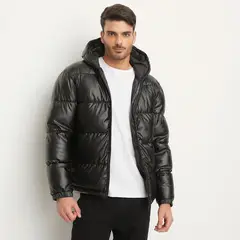 BASEMENT - Chaqueta Puffa Hombre Con Gorro