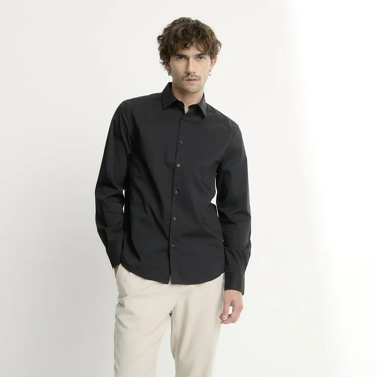 Camisa Manga Larga Slim Fit Hombre