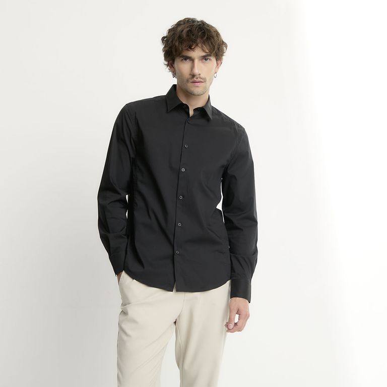 Camisa Manga Larga Slim Fit Hombre