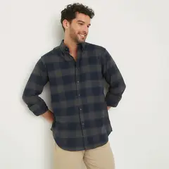 NEWPORT - Camisa Manga Larga Casual Algodón Hombre