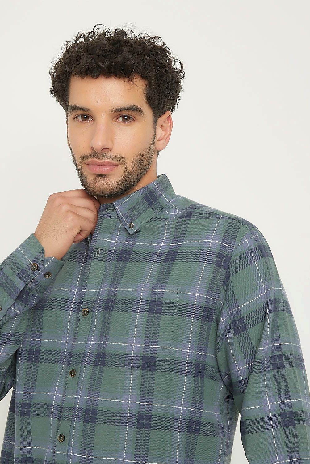 NEWPORT - Camisa Manga Larga Casual Algodón Hombre Newport