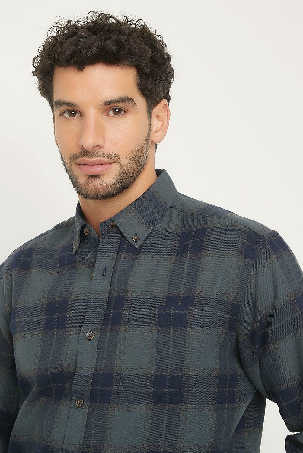 NEWPORT - Camisa Manga Larga Casual Algodón Hombre Newport