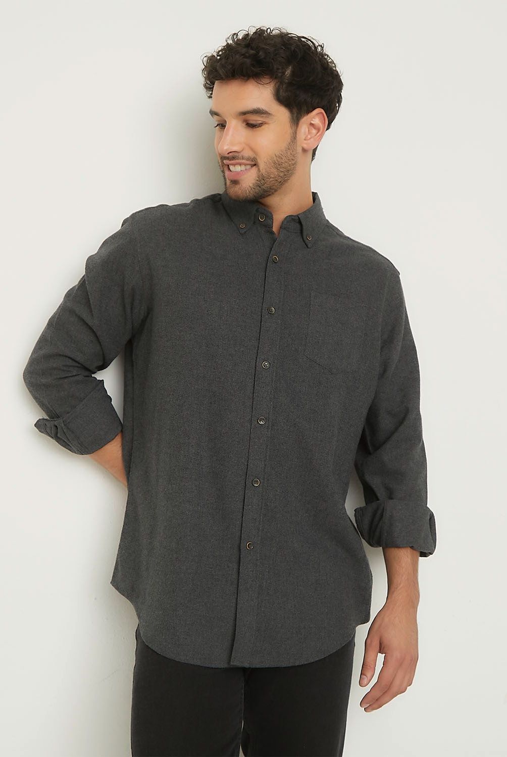 NEWPORT - Camisa Manga Larga Casual Algodón Hombre Newport
