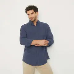 NEWPORT - Camisa Manga Larga Casual Algodón Hombre