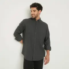 NEWPORT - Camisa Manga Larga Casual Algodón Hombre