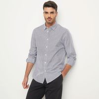 Camisa Manga Larga Rayas Slim Fit Hombre