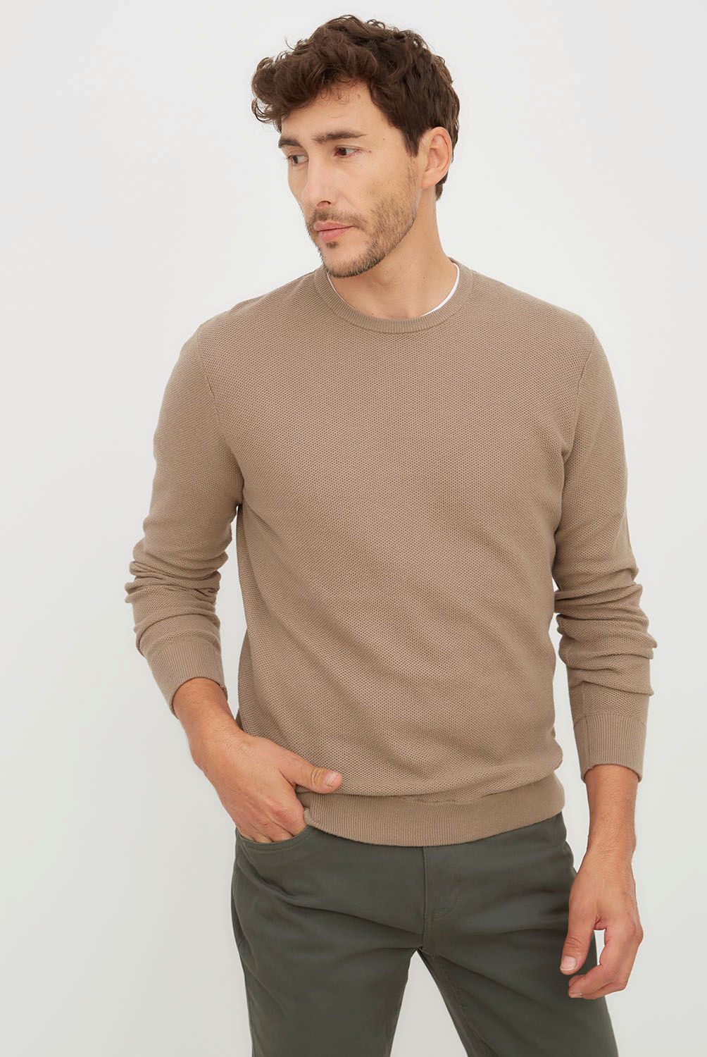 NEWPORT - Sweater Casual de Algodón Newport Hombre Manga Larga