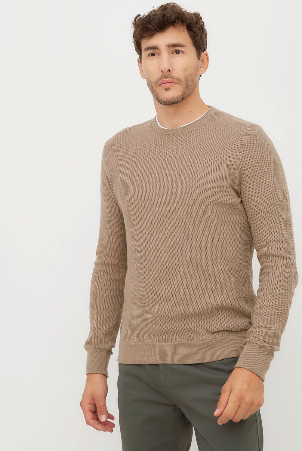 NEWPORT - Sweater Casual de Algodón Newport Hombre Manga Larga
