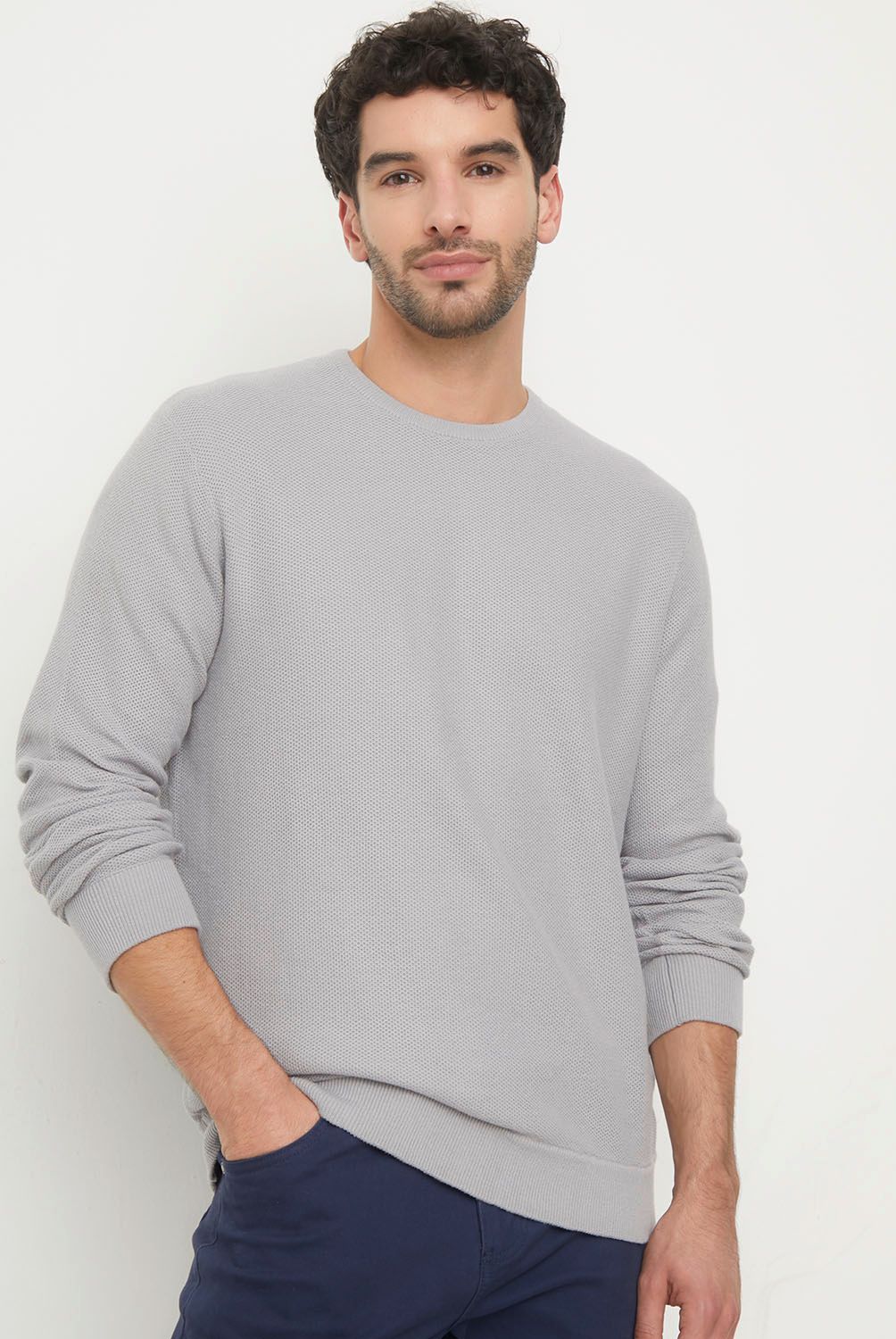 NEWPORT - Sweater Casual de Algodón Newport Hombre Manga Larga