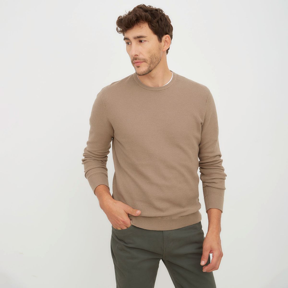 NEWPORT - Sweater Casual de Algodón Newport Hombre Manga Larga