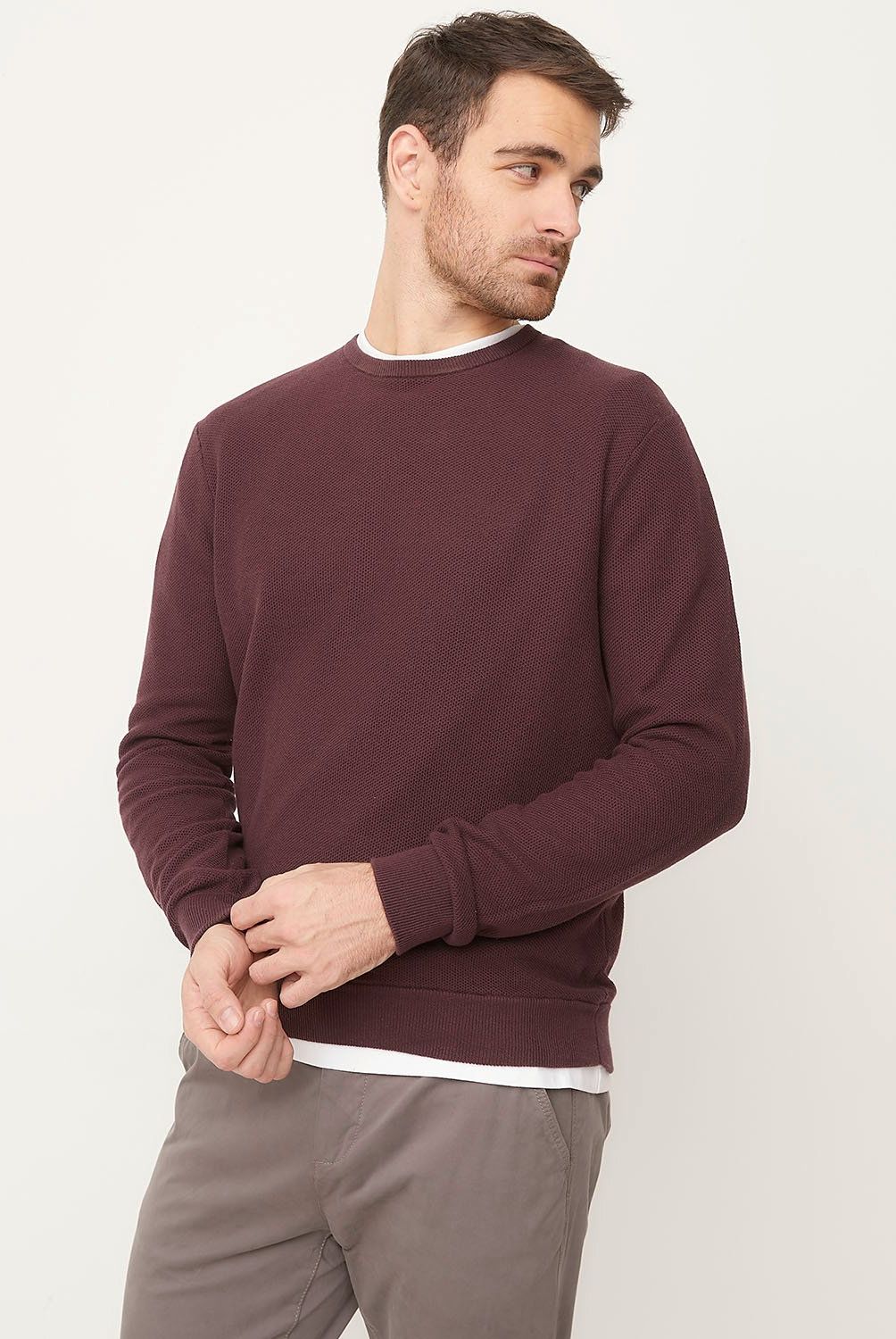 NEWPORT - Sweater Casual de Algodón Newport Hombre Manga Larga