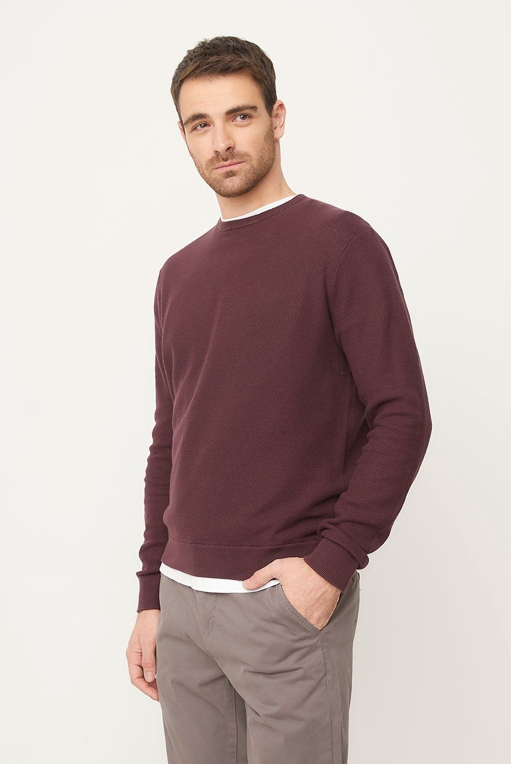 NEWPORT - Sweater Casual de Algodón Newport Hombre Manga Larga