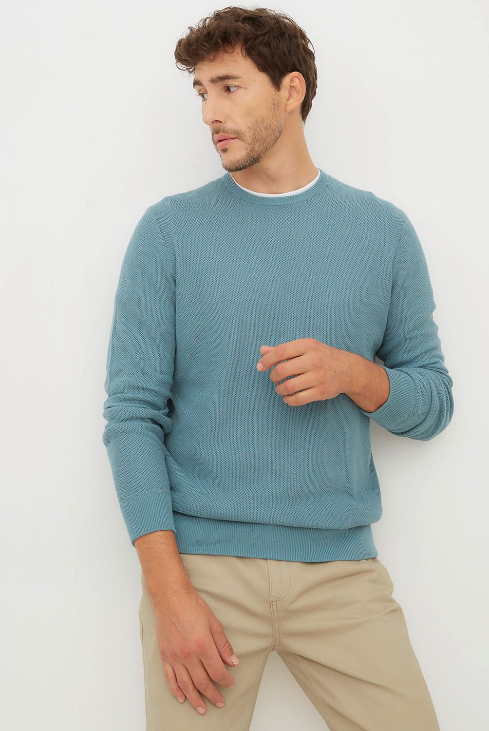 NEWPORT - Sweater Casual de Algodón Newport Hombre Manga Larga