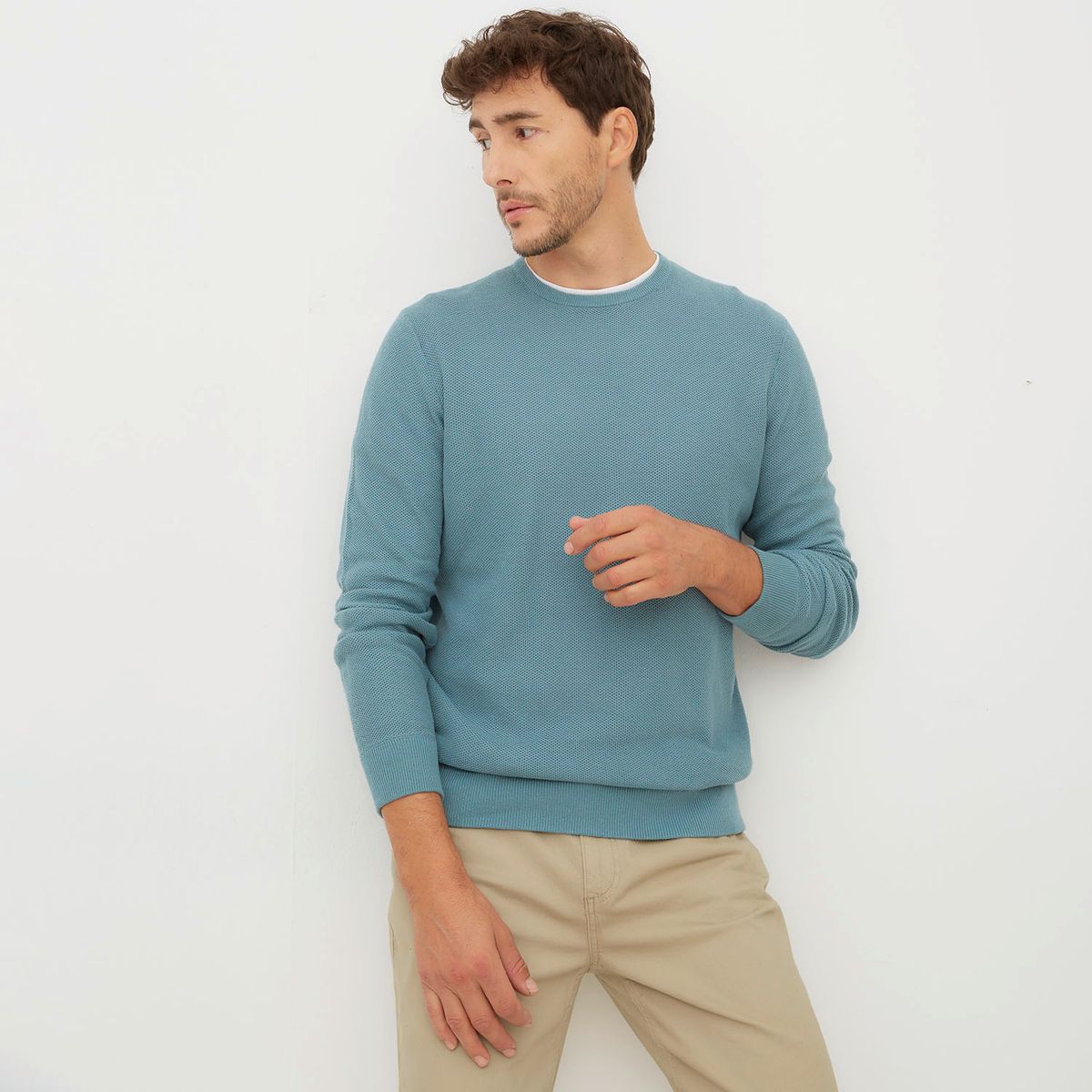 NEWPORT - Sweater Casual de Algodón Newport Hombre Manga Larga