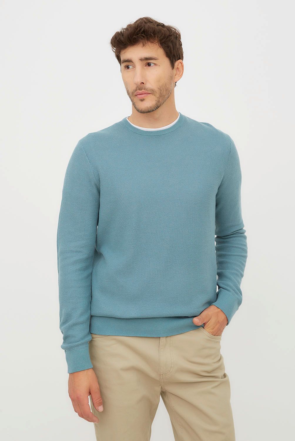 NEWPORT - Sweater Casual de Algodón Newport Hombre Manga Larga