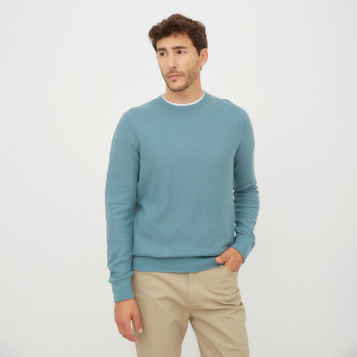 NEWPORT - Sweater Casual de Algodón Newport Hombre Manga Larga