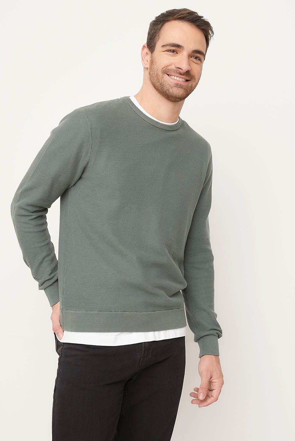 NEWPORT - Sweater Casual de Algodón Newport Hombre Manga Larga