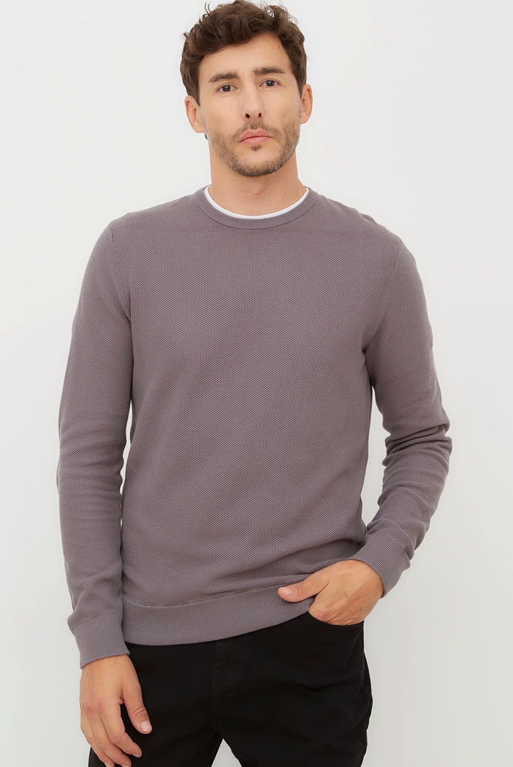 NEWPORT - Sweater Casual de Algodón Newport Hombre Manga Larga