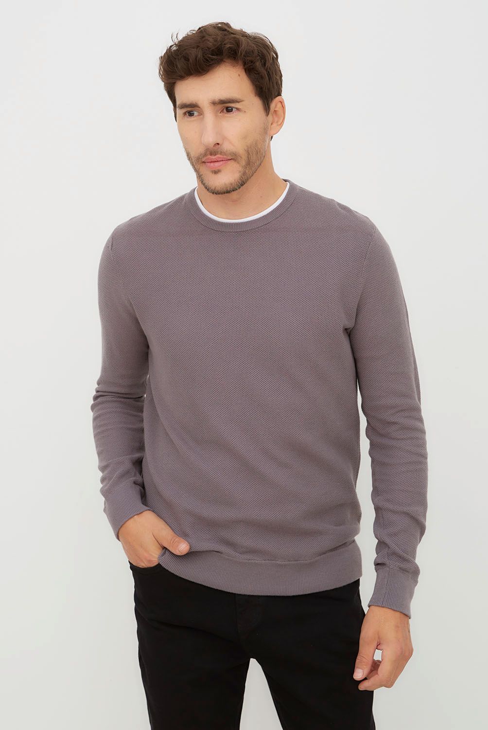 NEWPORT - Sweater Casual de Algodón Newport Hombre Manga Larga
