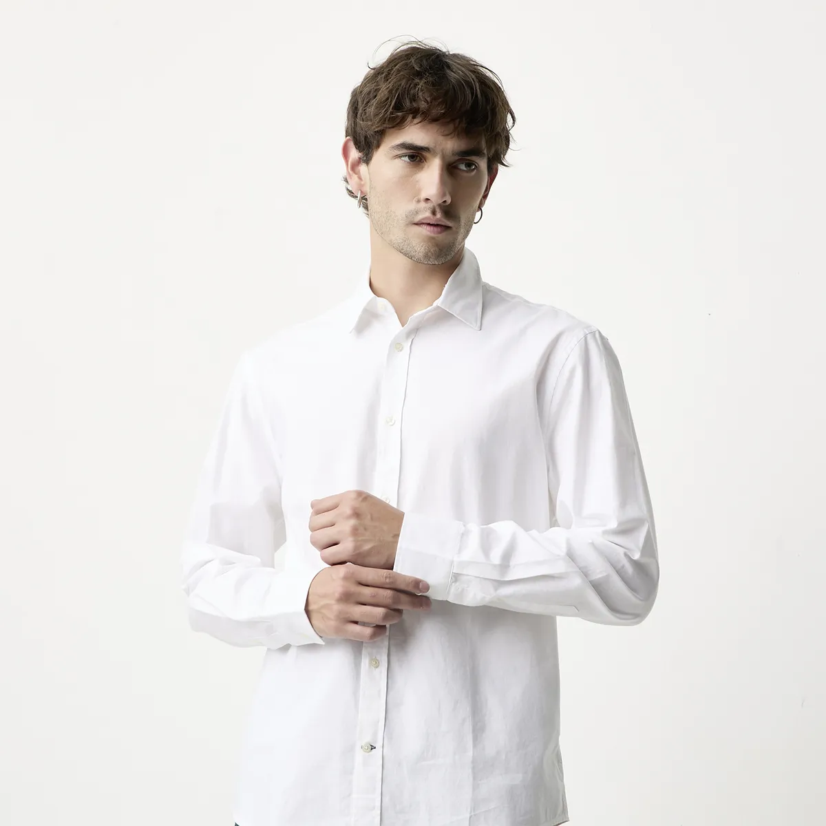 BASEMENT - Camisa Manga Larga Algodón Hombre Basement